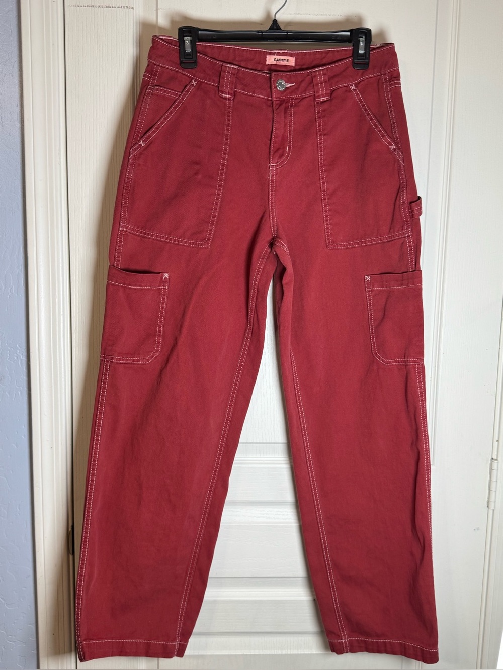 Garage Red Utility Work Pants - Women's- size 7
